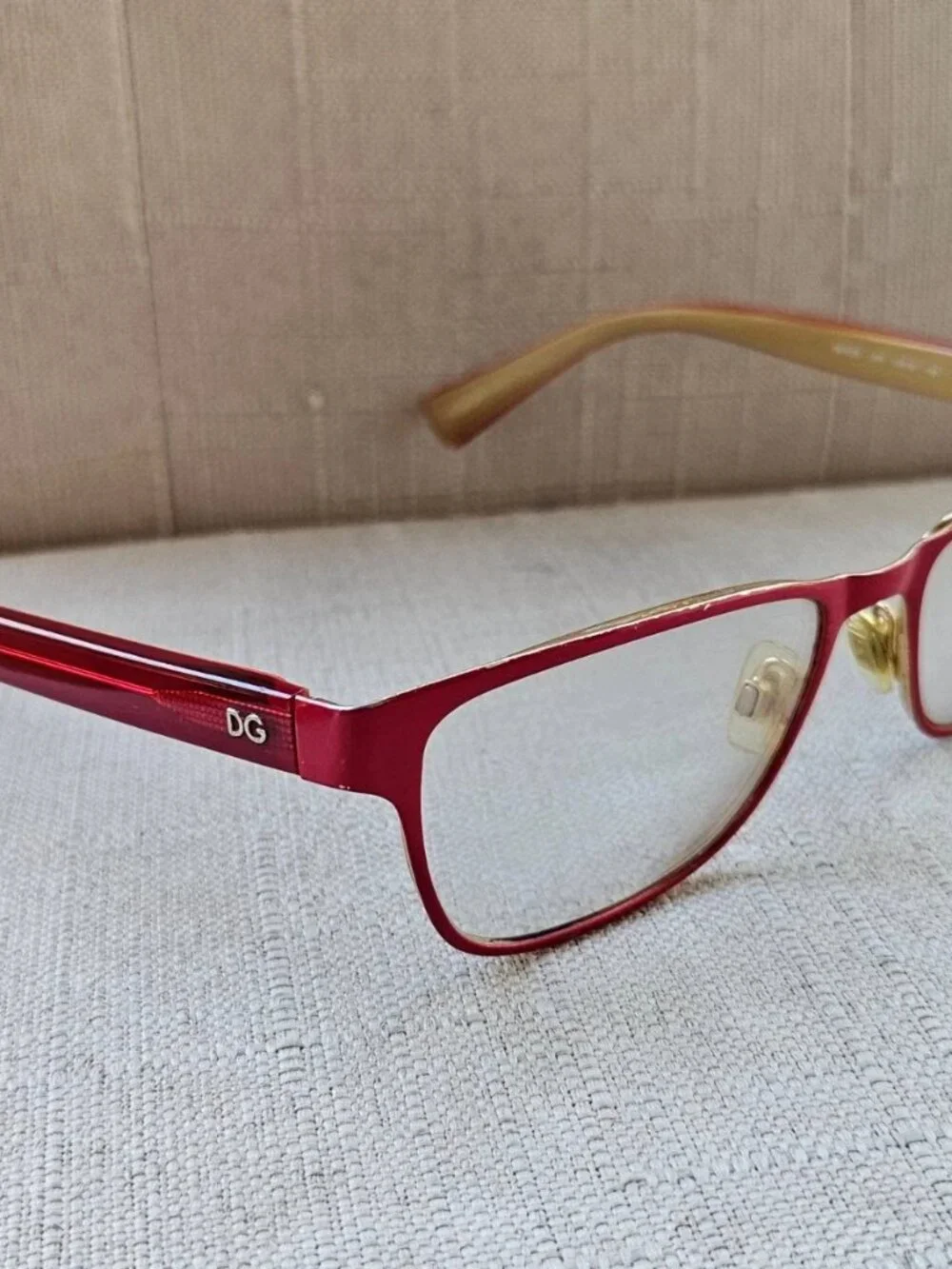 Dolce&Gabbana Women Eyeglasses Frame DG1273 53[]16 140 Red/Gold Tone Glasses